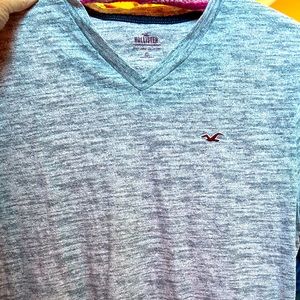 Grey Hollister v-neck tee